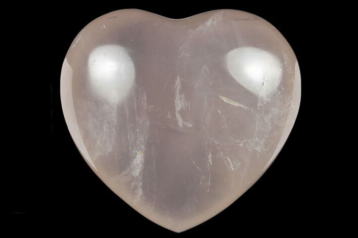 2.85" Polished Rose Quartz Heart - Madagascar
